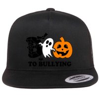 Boo To Bullying Orange Anti Bullying Unity Day Halloween Flat Bill Trucker Hat