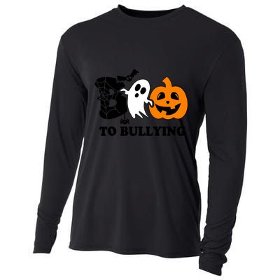 Boo To Bullying Orange Anti Bullying Unity Day Halloween Cooling Performance Long Sleeve Crew