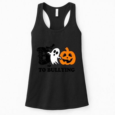 Boo To Bullying Orange Anti Bullying Unity Day Halloween Womens Tank Top