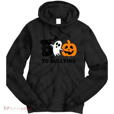 Boo To Bullying Orange Anti Bullying Unity Day Halloween Tie Dye Hoodie