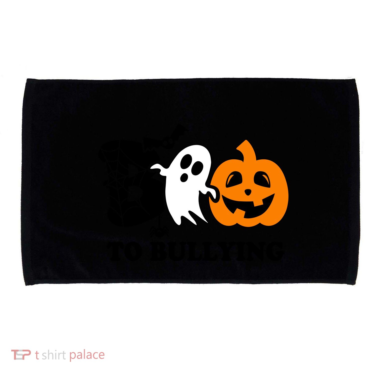 Boo To Bullying Orange Anti Bullying Unity Day Halloween Microfiber Hand Towel