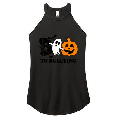 Boo To Bullying Orange Anti Bullying Unity Day Halloween Women's Perfect Tri Rocker Tank