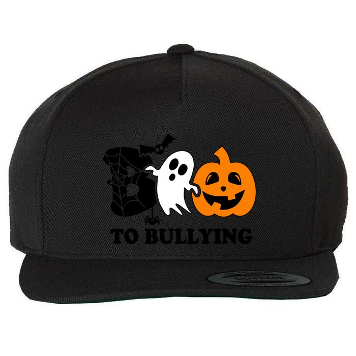 Boo To Bullying Orange Anti Bullying Unity Day Halloween Wool Snapback Cap
