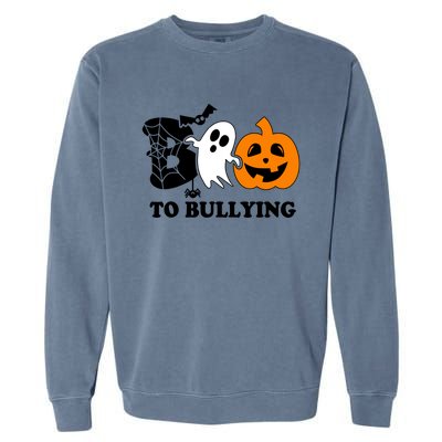 Boo To Bullying Orange Anti Bullying Unity Day Halloween Garment-Dyed Sweatshirt