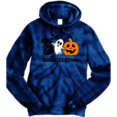 Boo To Bullying Orange Anti Bullying Unity Day Halloween Tie Dye Hoodie