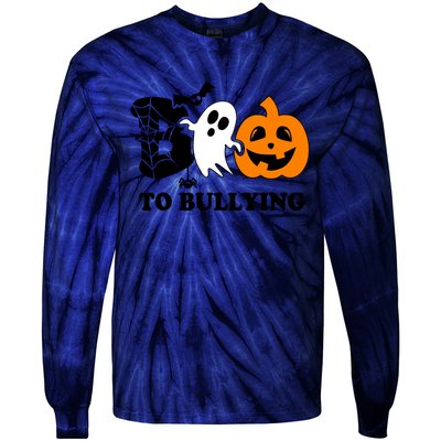 Boo To Bullying Orange Anti Bullying Unity Day Halloween Tie-Dye Long Sleeve Shirt