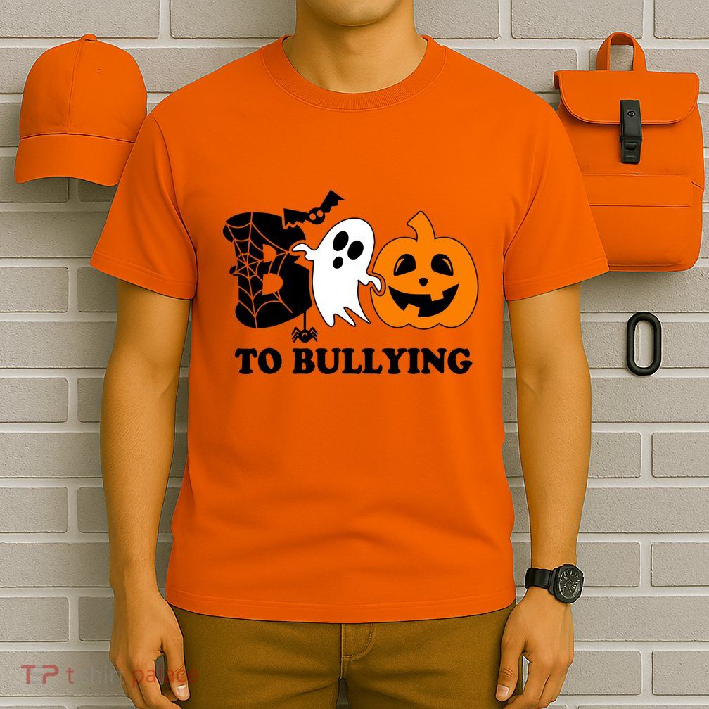 Boo To Bullying Orange Anti Bullying Unity Day Halloween T-Shirt