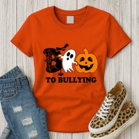 Boo To Bullying Orange Anti Bullying Unity Day Halloween Womens T-Shirt