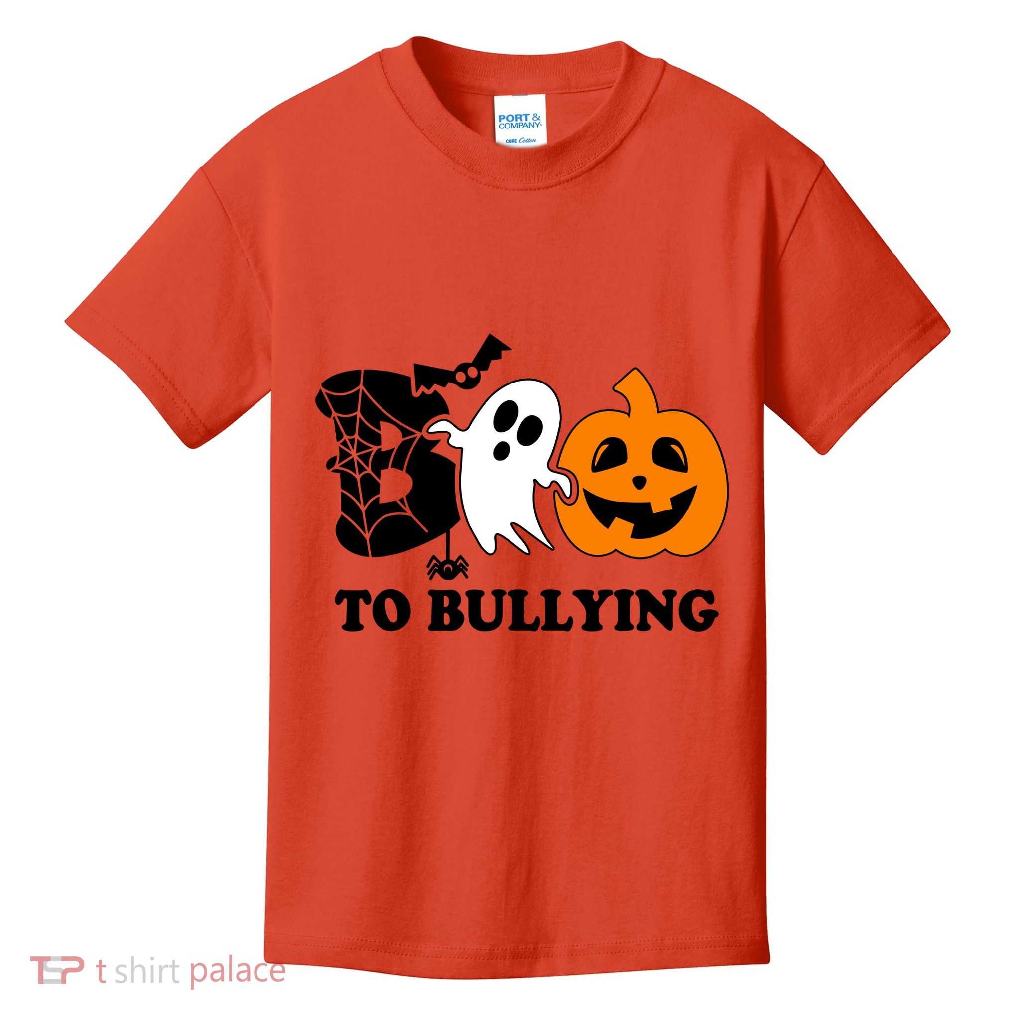 Boo To Bullying Orange Anti Bullying Unity Day Halloween Kids T-Shirt