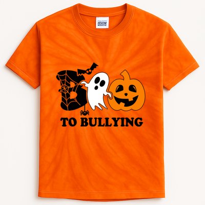 Boo To Bullying Orange Anti Bullying Unity Day Halloween Kids Tie-Dye T-Shirt