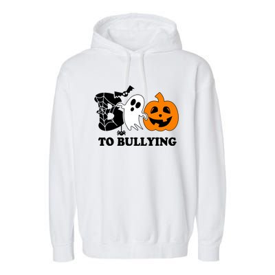 Boo To Bullying Orange Anti Bullying Unity Day Halloween Garment-Dyed Fleece Hoodie