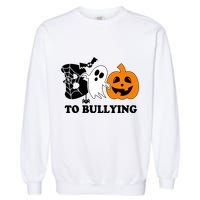 Boo To Bullying Orange Anti Bullying Unity Day Halloween Garment-Dyed Sweatshirt