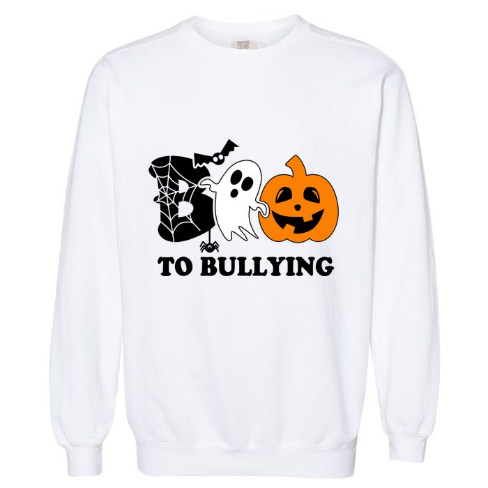 Boo To Bullying Orange Anti Bullying Unity Day Halloween Garment-Dyed Sweatshirt