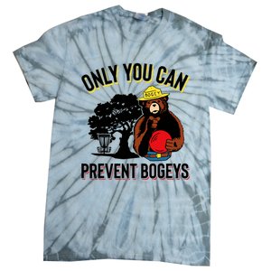 Bogey The Bear Only You Can Prevent Bogeys Disc Golf Tie-Dye T-Shirt