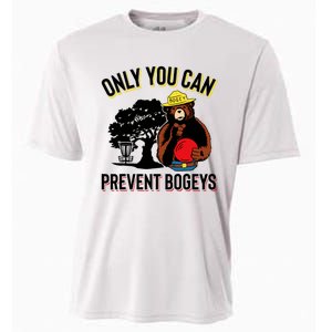 Bogey The Bear Only You Can Prevent Bogeys Disc Golf Cooling Performance Crew T-Shirt