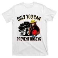 Bogey The Bear Only You Can Prevent Bogeys Disc Golf T-Shirt