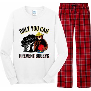 Bogey The Bear Only You Can Prevent Bogeys Disc Golf Long Sleeve Pajama Set