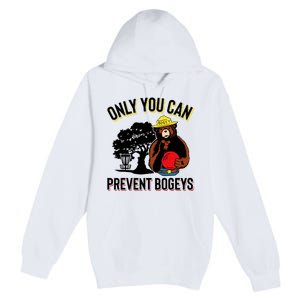 Bogey The Bear Only You Can Prevent Bogeys Disc Golf Premium Pullover Hoodie