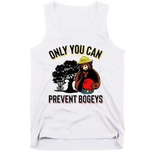 Bogey The Bear Only You Can Prevent Bogeys Disc Golf Tank Top