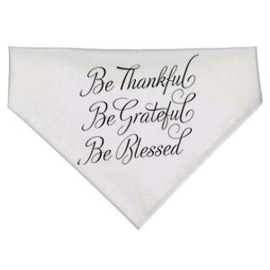 Be Thankful Be Grateful Be Blessed USA-Made Doggie Bandana