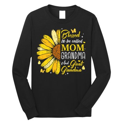 Blessed To Be Called Mom Grandma Great Grandma Mother's Day Long Sleeve Shirt