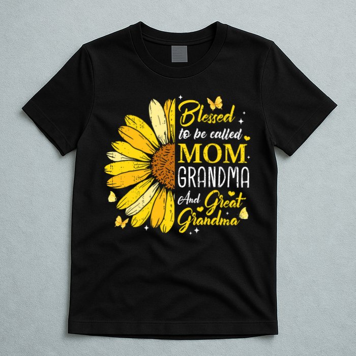 Blessed To Be Called Mom Grandma Great Grandma Mother's Day T-Shirt