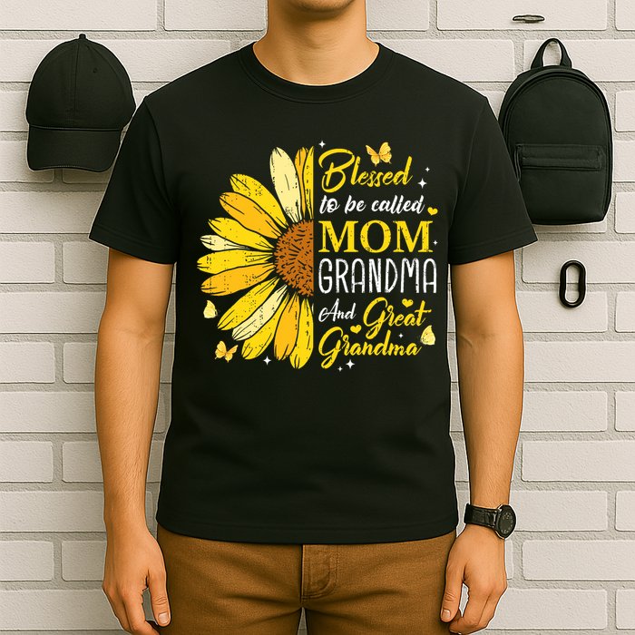 Blessed To Be Called Mom Grandma Great Grandma Mother's Day T-Shirt