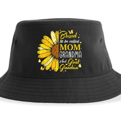 Blessed To Be Called Mom Grandma Great Grandma Mother's Day Sustainable Bucket Hat