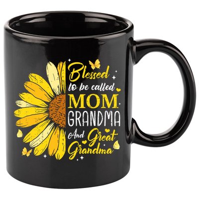 Blessed To Be Called Mom Grandma Great Grandma Mother's Day 11oz C Handle Ceramic Mug