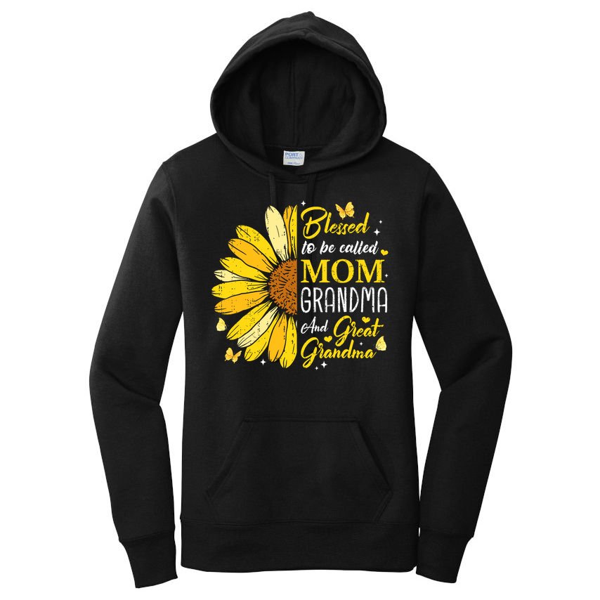 Blessed To Be Called Mom Grandma Great Grandma Mother's Day Women's Pullover Hoodie