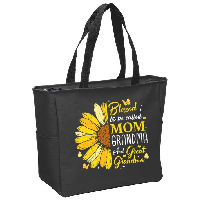 Blessed To Be Called Mom Grandma Great Grandma Mother's Day Zip Tote Bag