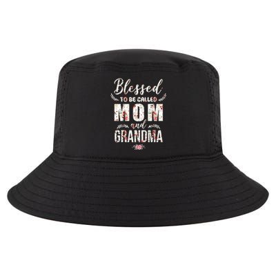 Blessed To Be Called Mom And Grandma Floral Cool Comfort Performance Bucket Hat