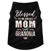 Blessed To Be Called Mom And Grandma Floral Doggie Tank