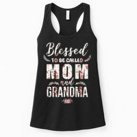 Blessed To Be Called Mom And Grandma Floral Womens Tank Top