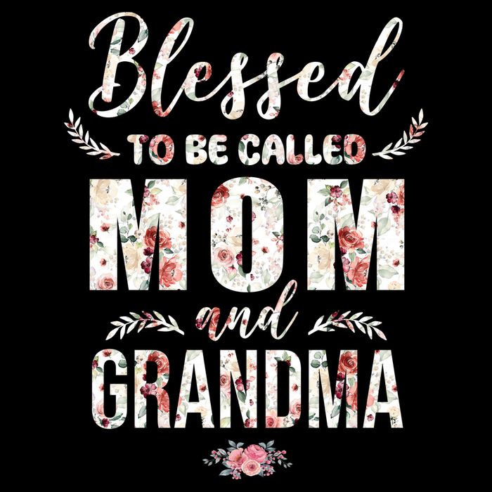 Blessed To Be Called Mom And Grandma Floral Womens Tank Top