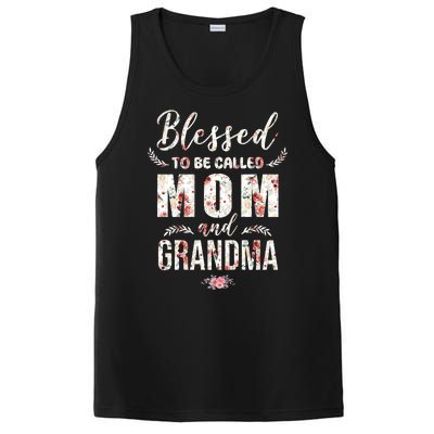 Blessed To Be Called Mom And Grandma Floral PosiCharge Competitor Tank