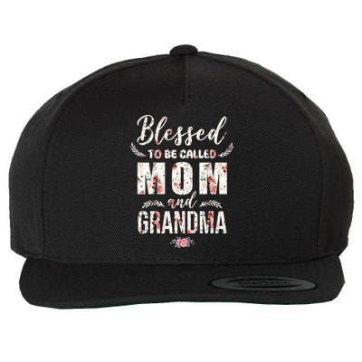 Blessed To Be Called Mom And Grandma Floral Wool Snapback Cap