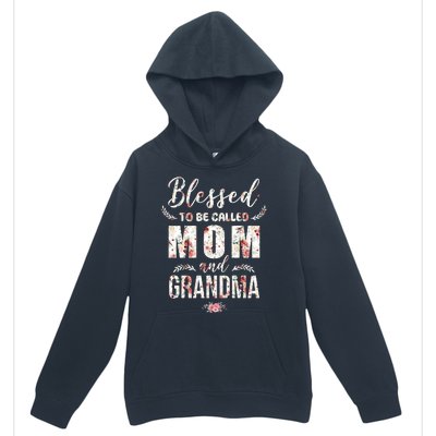 Blessed To Be Called Mom And Grandma Floral Urban Pullover Hoodie