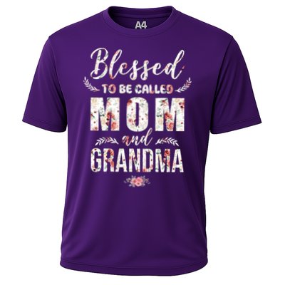 Blessed To Be Called Mom And Grandma Floral Performance Shirt