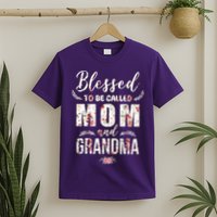 Blessed To Be Called Mom And Grandma Floral T-Shirt