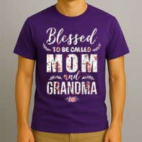 Blessed To Be Called Mom And Grandma Floral T-Shirt
