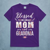 Blessed To Be Called Mom And Grandma Floral T-Shirt