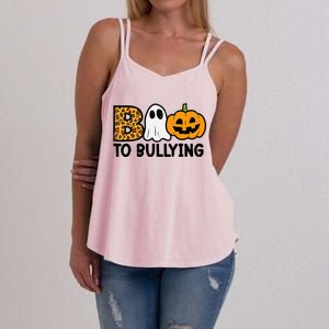 Boo To Bullying Orange Anti Bullying Unity Day Halloween Women's Strappy Tank