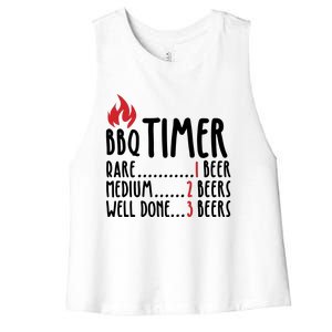 BBQ Timer Women's Racerback Cropped Tank