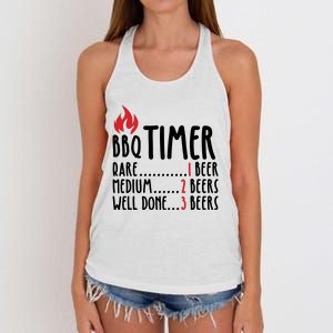 BBQ Timer Women's Knotted Racerback Tank