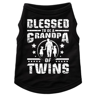 Blessed To Be A Grandpa Of Twins Gift Doggie Tank