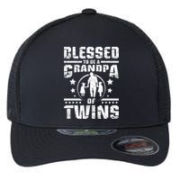 Blessed To Be A Grandpa Of Twins Gift Flexfit Unipanel Trucker Cap