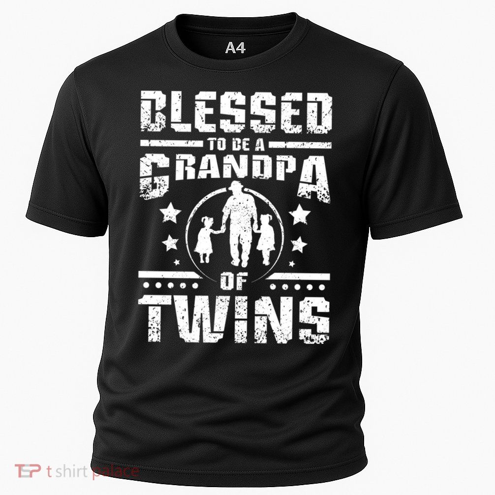 Blessed To Be A Grandpa Of Twins Gift Performance Shirt