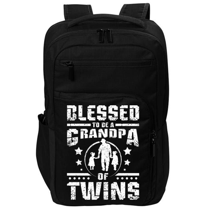 Blessed To Be A Grandpa Of Twins Gift Impact Tech Backpack