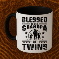 Blessed To Be A Grandpa Of Twins Gift Mug